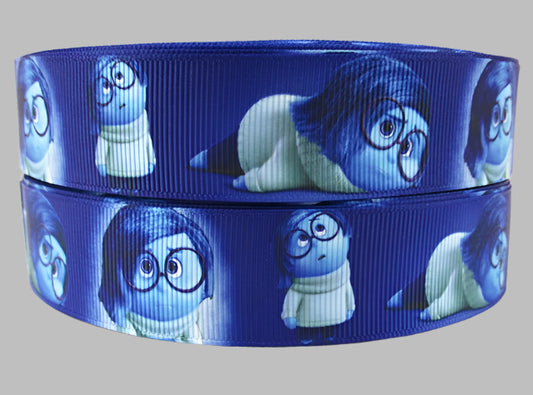 Disney Inside Out Grosgrain Ribbon - Sadness