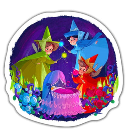 Disney Sleeping Beauty Flat Back Planar Resin - Three Fairies