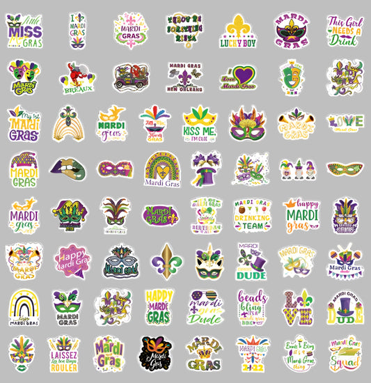 Mardi Gras Stickers