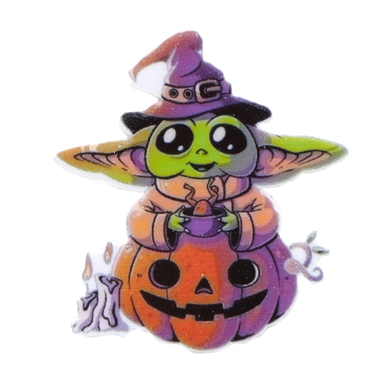 Halloween Yoda Flat Back Planar Resins