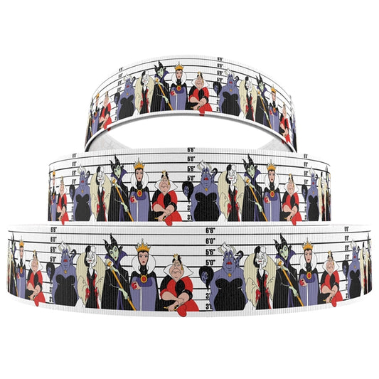 Disney Villains Mugshot Grosgrain Ribbon