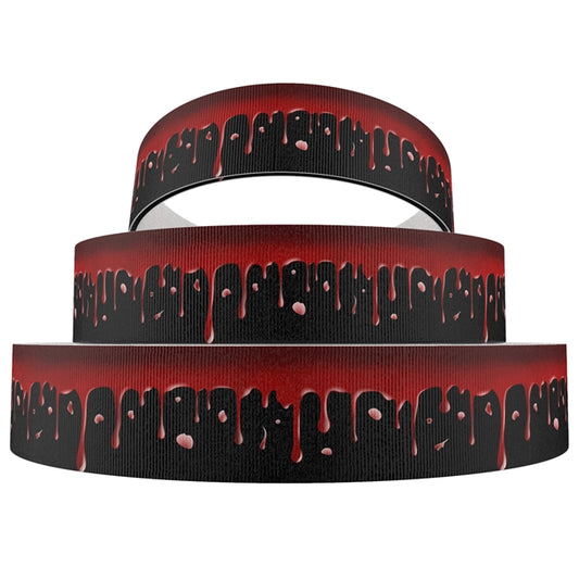 Blood Splatter Grosgrain Ribbon