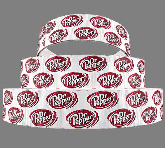 Dr Pepper Grosgrain Ribbon