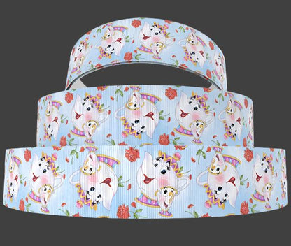 Disney Beauty and the Beast Grosgrain Ribbon Mrs. Potts