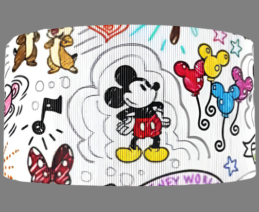 Disney Mickey and Minnie Sketch Grosgrain Ribbon