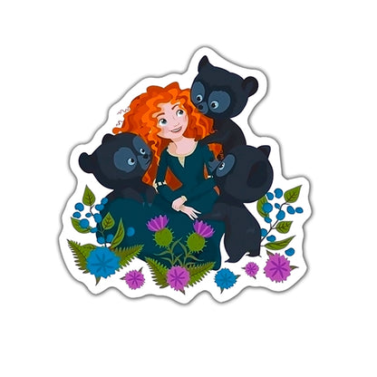 Disney Brave Flat Back Planar Resin - Merida with Bears