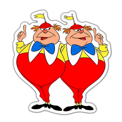 Alice In Wonderland Flat Back Planar Resin - Tweedle Dee Tweedle Dum