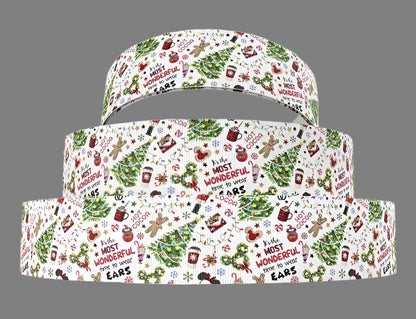 Disney Christmas Grosgrain Ribbon - What a Wonderful Time to Wear Ears