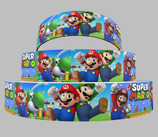 Super Mario Bros Grosgrain Ribbon