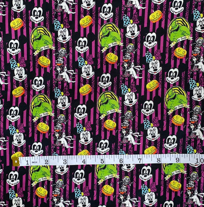 Disney Halloween Fabric - Mickey and Minnie Mouse