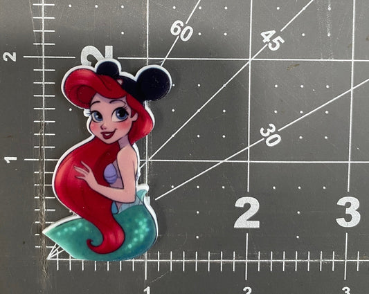 Disney Little Mermaid Flat Back Planar Resin - Ariel