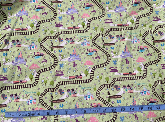Disney Disneyland Map Fabric