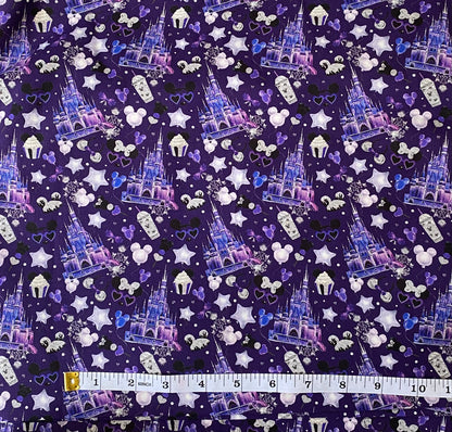 Disney Park Fabric - Castle Collage