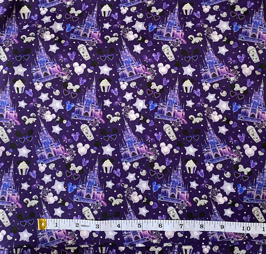 Disney Park Fabric - Castle Collage