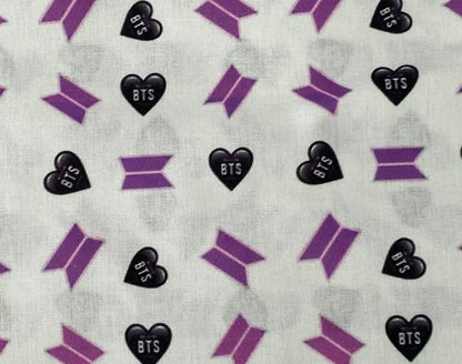 BTS Fabric - Purple Logo