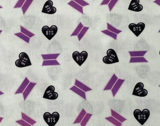BTS Fabric - Purple Logo