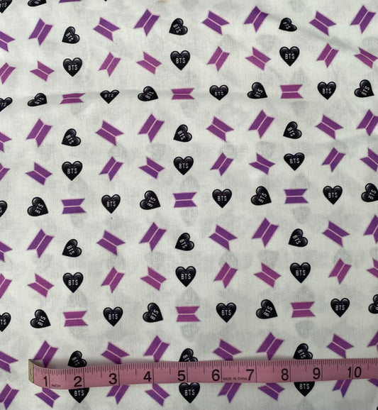 BTS Fabric - Purple Logo