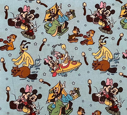 Disney Mickey and Friends Camping Fabric