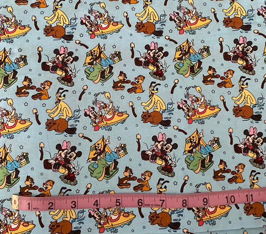 Disney Mickey and Friends Camping Fabric