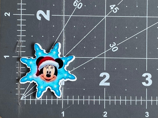 Disney Christmas Flat Back Planar Resin - Minnie Mouse