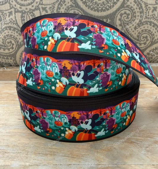 Disney Haunted Mansion Halloween Grosgrain Ribbon