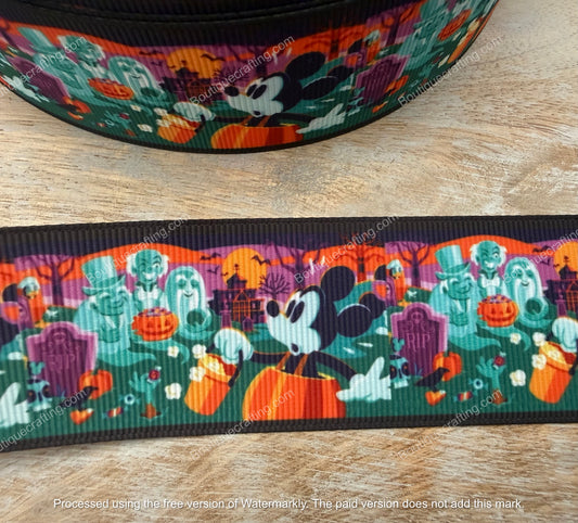 Disney Haunted Mansion Halloween Grosgrain Ribbon