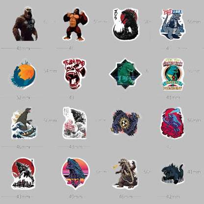 Godzilla Stickers - Godzilla and King Kong