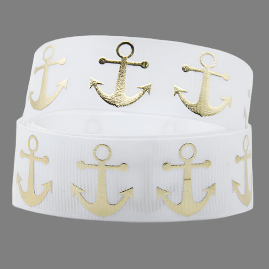 Cruise Nautical Ribbon - Embossed Anchor