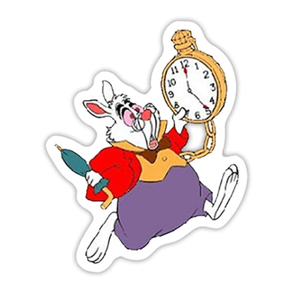 Alice In Wonderland Flat Back Planar Resin - White Rabbit