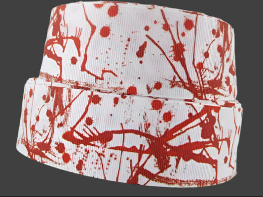 Blood Splatter Grosgrain Ribbon