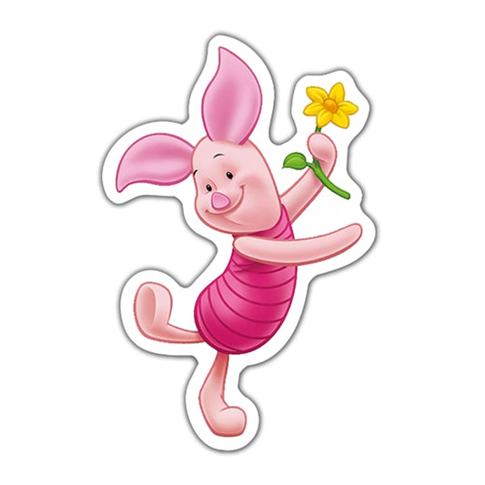 Winnie the Pooh Flat Back Planar Resin - Glittery Piglet