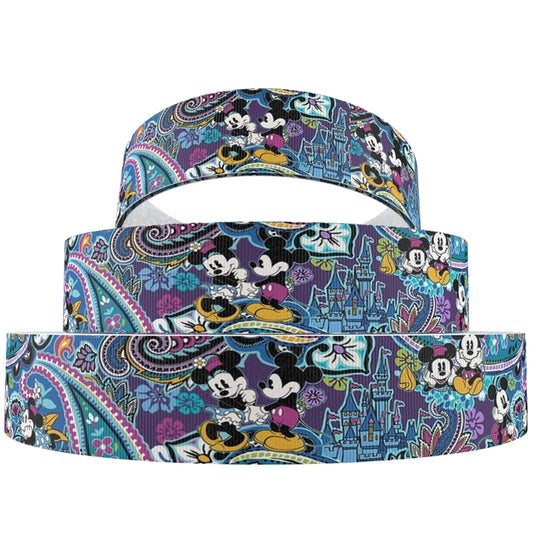 Disney Paisley Mickey and Minnie Grosgrain Ribbon