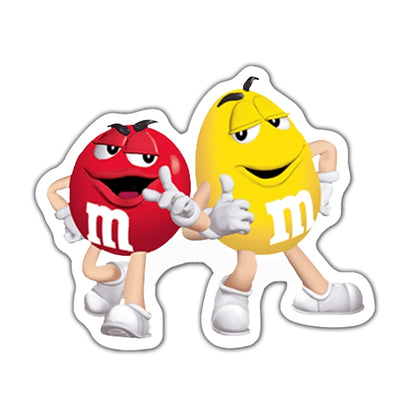 M&M Flat Back Planar Resins - Red and Yellow
