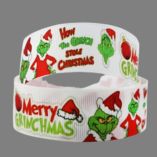 How the Grinch Stole Christmas Grosgrain Ribbon - Merry Grinchmas