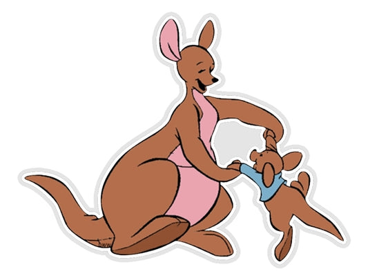 Winnie the Pooh Flat Back Planar Resin - Roo and Kanga