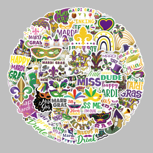 Mardi Gras Stickers