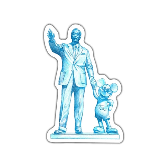 Disney Partners Flat Back Planar Resin - Walt Disney and Mickey Mouse