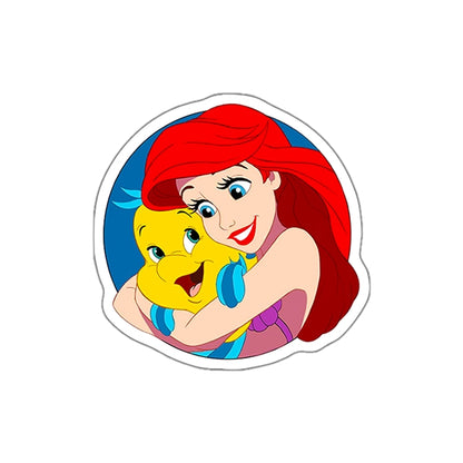 Disney Little Mermaid Flat Back Planar Resin - Ariel and Flounder