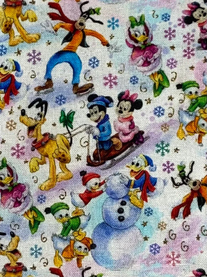 Disney Christmas Fabric Disney Collage