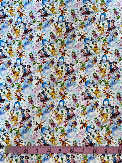 Disney Christmas Fabric Disney Collage