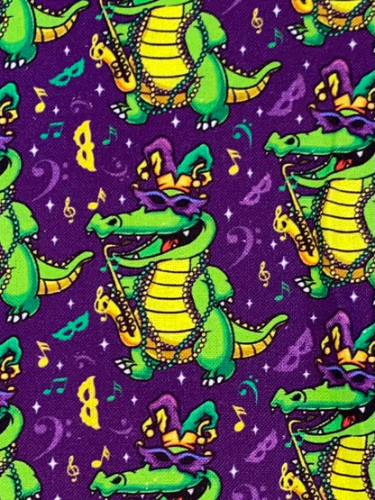 Mardi Gras Alligator Fabric