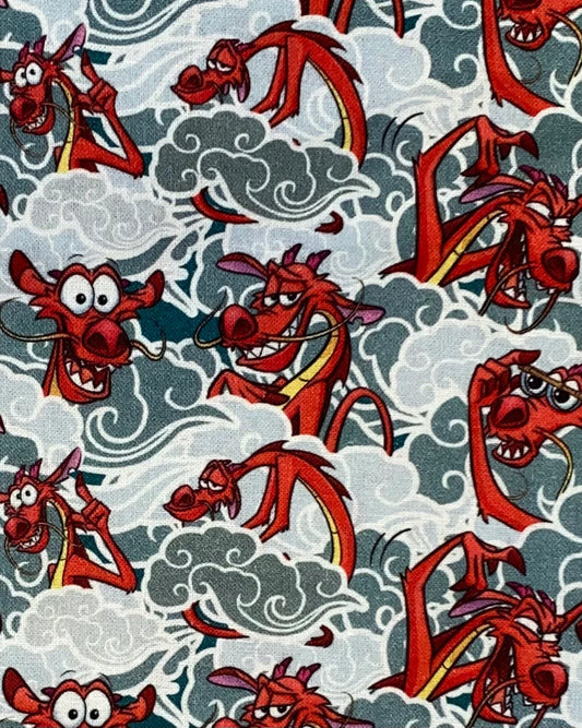 Disney Mulan Mushu Fabric