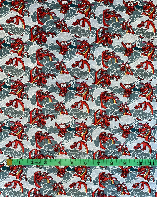 Disney Mulan Mushu Fabric