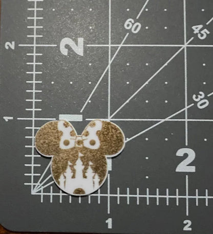 Disney Minnie Castle Flat Back Planar Resin - Hidden Mickey
