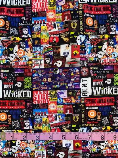 Broadway Musicals Fabric