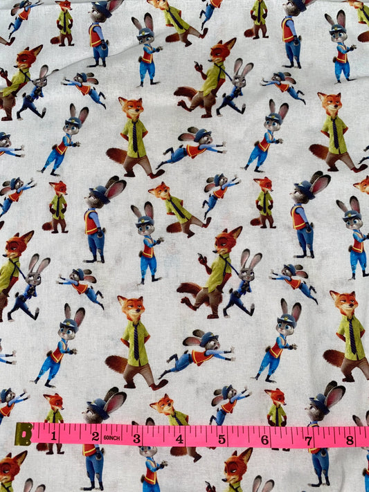 Disney Zootopia Fabric - Nick and Judy