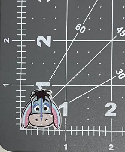 Winnie the Pooh Flat Back Planar Resin - Glittery Eeyore