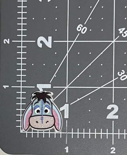 Winnie the Pooh Flat Back Planar Resin - Glittery Eeyore