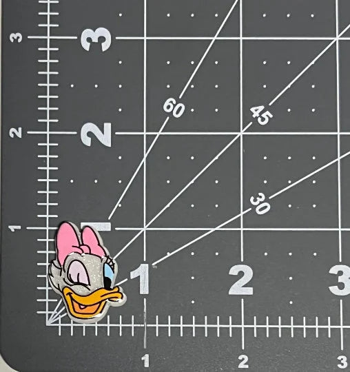 Disney Daisy Duck Flat Back Planar Resin - Glitter