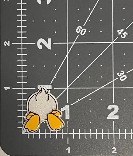 Disney Duck Butt Flat Back Planar Resin - Glitter